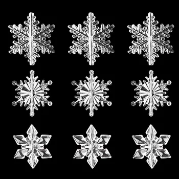 

10pcs Acrylic Snowflake Pendant DIY Christmas Tree Hanging Ornament For Christmas Home Decor Wedding Birthday Party Bead Curtain