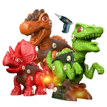 

DIY Screw Nut Dinosaur Assembly Screwing Blocks Tyrannosaurus Raptor Triceratops Building Construction Toy for Children
