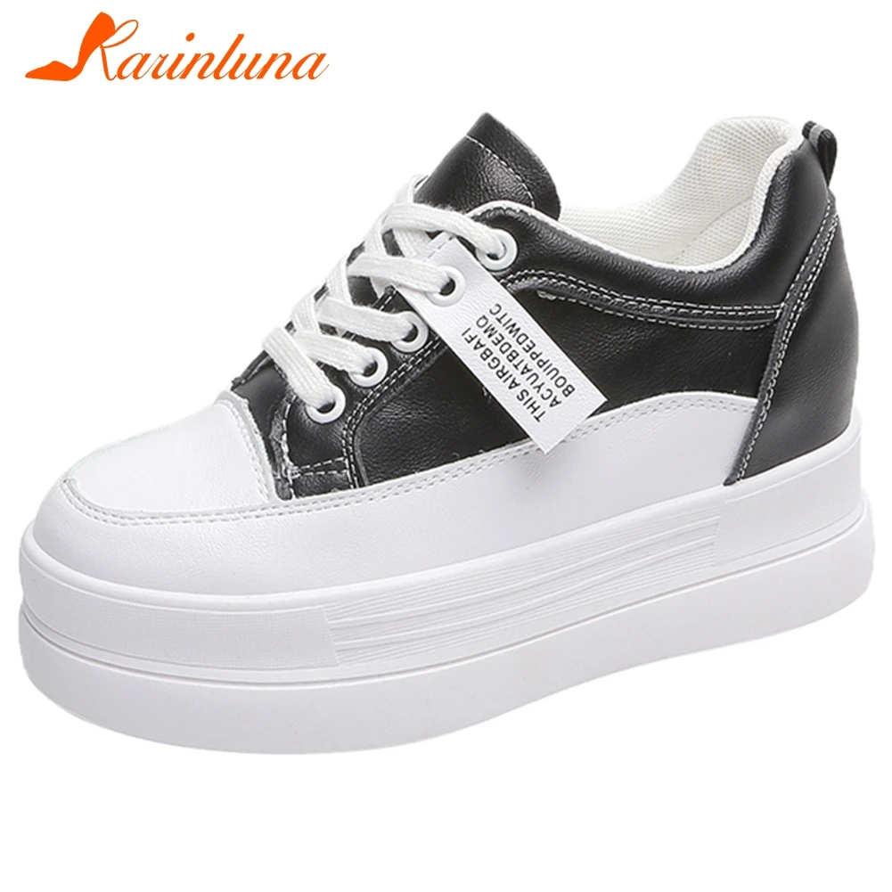 

KARINLUNA New Fashion Ladies 2020 Casual Party Flat Platform Flats Lace Up Spring Autumn Flats Women Ins Hot Shoes Woman