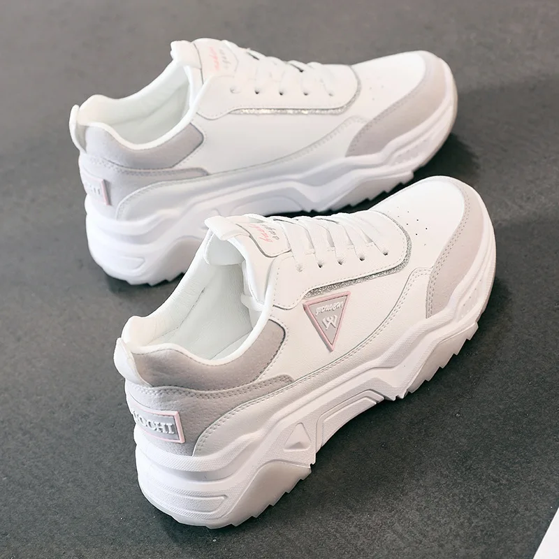 

Sneakers Woman 2020 Season Ventilation Student Dad Shoe Ins Street Time Flange Increase Small White Shoes