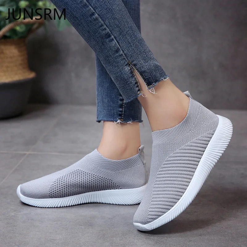 

Large size casual shoes womens knit socks shoes flat comfortable breathable lightweight sports shoes student shoes