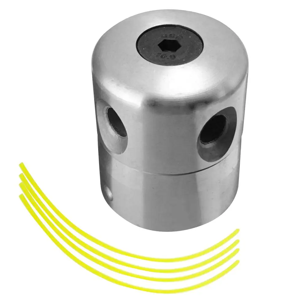 Cabezal de corte de aluminio para cortacésped, cabezal de corte con 4 líneas, cabeza cortadora de cepillo, accesorios de cortacésped, reemplazo de cortacésped