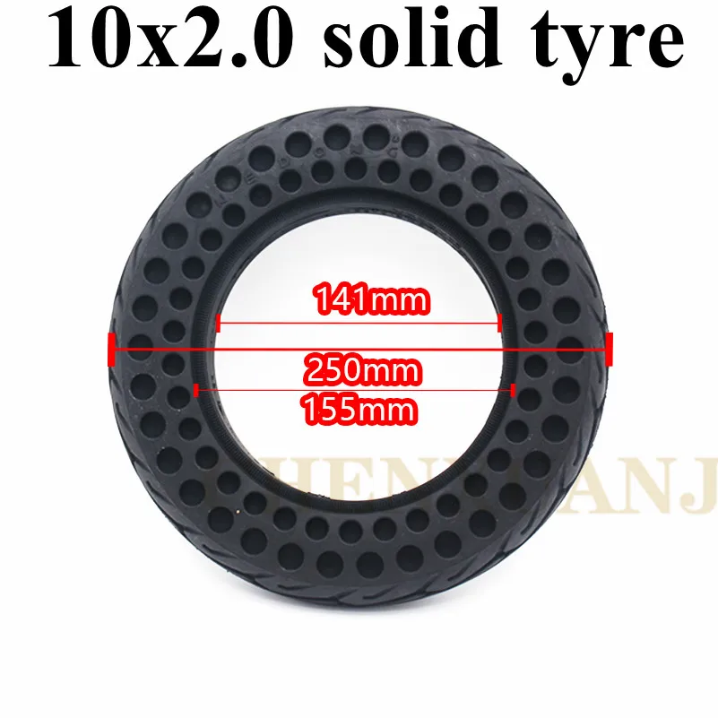 

10x2.0 Explosion-Proof Solid Tire 10 inch Universal Wear-resisting Non-inflatable Honeycomb Tyres Electric Scooter tyre