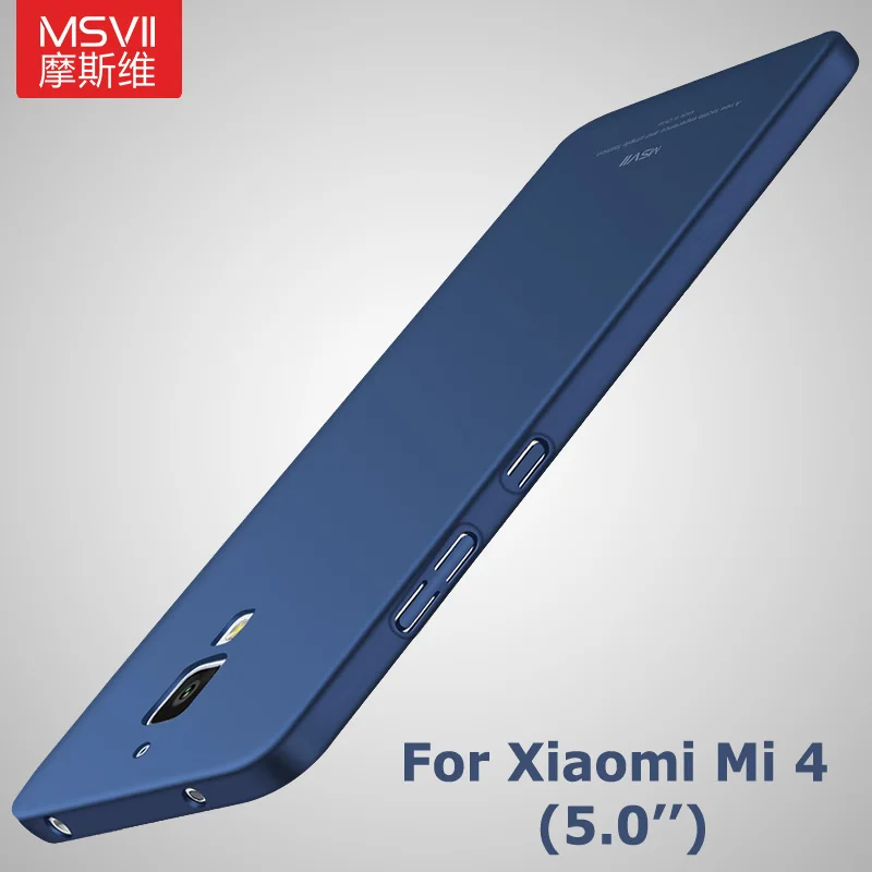 Mi 4 чехол Msvii ультра тонкий чехол для Xiaomi mi 4 mi 4 C чехол Xio mi 4c 4i чехол s Жесткий PC чехол для Xiaomi mi 4c mi 4i чехол s