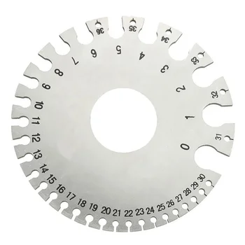 

0-36 Round AWG SWG Wire Thickness Ruler Gauge Diameter Measurer Tool Stainless Steel Wire Gauge Centre Caliper Calliper Gauge