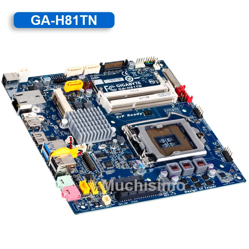 Материнская плата GIGABYTE GA-H81TN для настольного компьютера LGA1150 DDR3 16G Mini-ITX H81TN PCI Express x4 слот используется оригинальная материнская плата