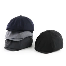 Осень-зима Для женщин Для мужчин берета нежный Для мужчин кепка газетчика Повседневное кепки с плоским козырьком восьмиугольная Винтаж художник шапки