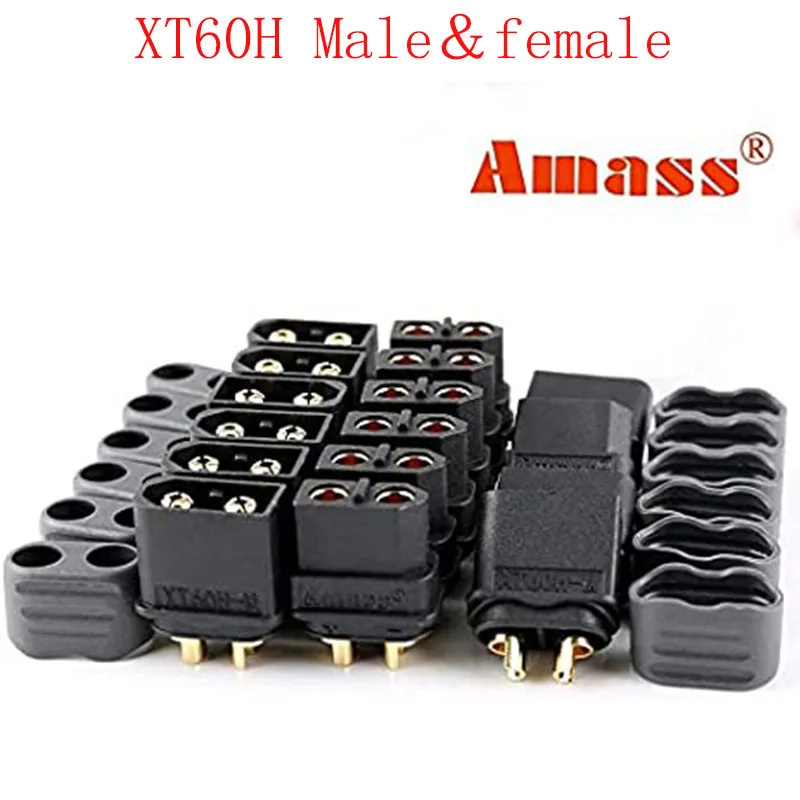 AMASS 5/10 пар XT60H (XT60 Upgrade) Штекерный гнездовой разъем никелированные разъемы питания