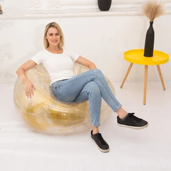 

2019 New Design PVC Colorful Inflatable Living Sofa Outdoor Confetti Flash Inflatable Lounger Lounger Bag Air Sofa Waterproof