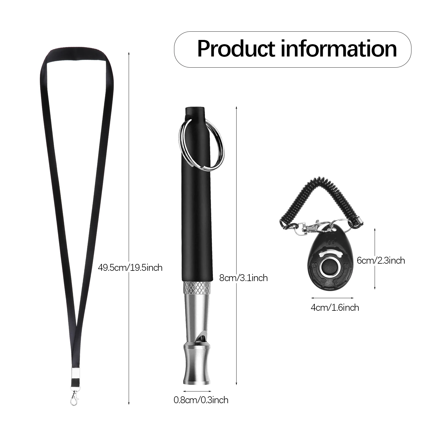 Silent Ultrasonic Dog Whistle Stop Barking Adjustable Pitch Dog Training Whistle with Lanyard Strap for Pet Supplies Coach whistle dog whistle