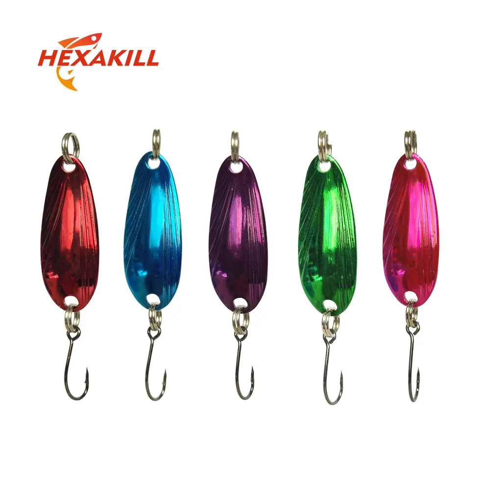 Hexakill 1pcs 1.4g/1.8g/2.2g/2.8g/3g/3.3g fishing metal colorful spoon baits metal spinner lure mini bait for trout single hook Hexakill 1pcs 1.4g/1.8g/2.2g/2.8g/3g/3.3g fishing metal colorful spoon baits metal spinner lure mini bait for trout single hook