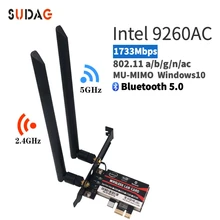 1,73 Гбит/с Беспроводная сетевая Wi-Fi карта 9260NGW NGFF для Intel ac 9260 2,4 г/5 ГГц 802.11ac Wi-Fi Bluetooth 5,0 для ноутбука Windows 10