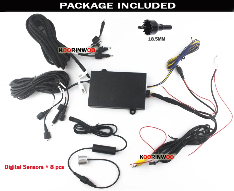 Koorinwoo Электронная интеллектуальная автоматическая парктроника OBD скоростная система, автомобильные парковочные видео датчики, автомобильная фронтальная камера, детектор заднего вида