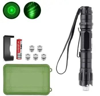 

Hunting High Power Green lasers Adjustable Focus Burning Green Laser Pointer Pen 532nm 500 to 10000 meters Lazer 009 range