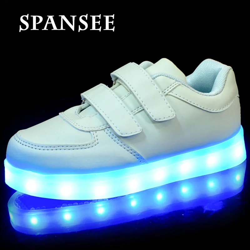 Cena Rozmiar 25 35 buty led dla dzieci dziewczyny chłopcy USB Charge świecące oświetlone buty dziecięce buty ze światłami świecące trampki dla dzieci