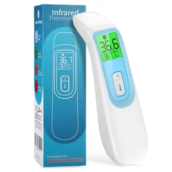 

Forehead Thermometer Fever Thermometer Non Contact Digital Ear Thermometer with Fever Alarm Memory Function LED Display
