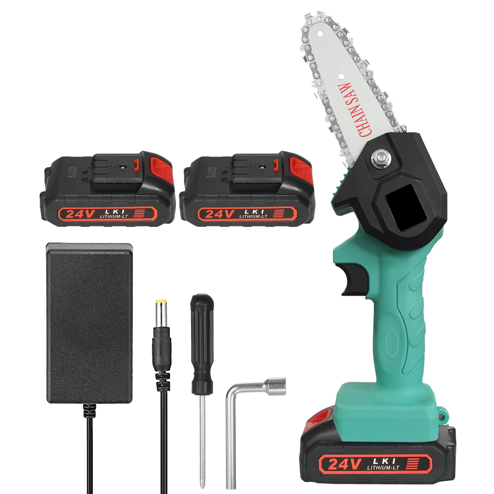 24V Mini Electric Pruning Saw Chainsaw Cordless Power Chain Saws