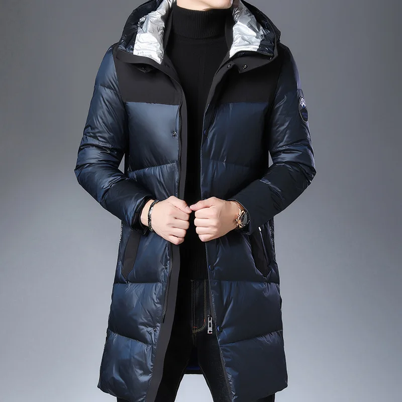 mens goose down parka with fur hood
