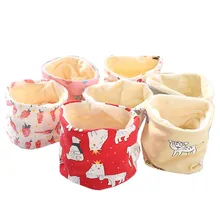 Осенний детский мультяшный комбинезон, хлопковый двухслойный плюшевый вельветовый Детский Теплый шейный платок, зимний ветрозащитный шейный шарф