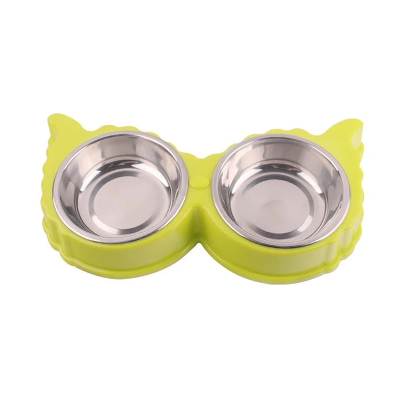 FW44 yellow Миски для домашних собак, миски для щенков, миска для еды из нержавеющей стали, миска для кошек, миска для хранения воды, питатель, нетоксичный полипропиленовый каучук, комбинированный миска для риса - Цвет: FW44 yellow