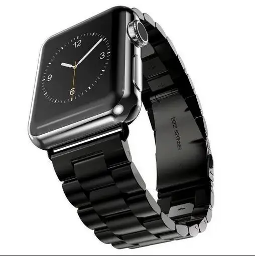 3zhu-black Роскошный ремешок из нержавеющей стали для iwatch серии 5 4 3 2 1 из нержавеющей стали для apple watch 42 мм 38 мм 40 мм 44 мм ремешок для часов - Цвет ремешка: 3zhu-black