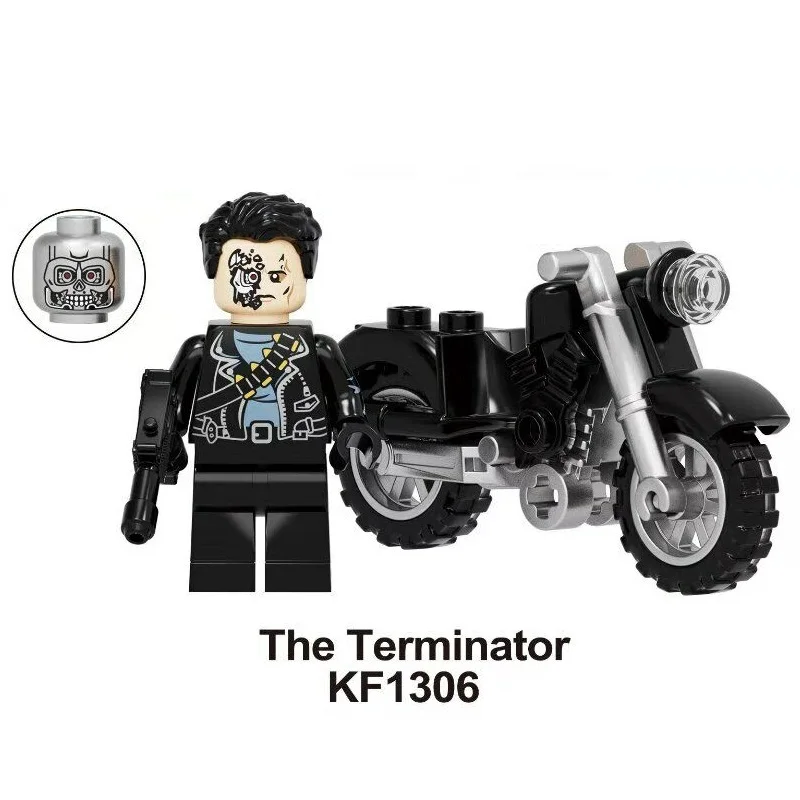 

Single Sale Super Heroes The Terminator With Motorcycle Figure Action Bricks Building Blocks Children Toys DIY Kids Gift KF1306