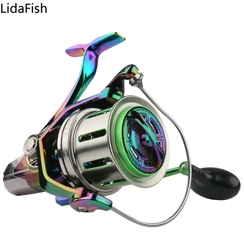 

LidaFish 4.8:1 Spinning Fishing Reel 18+1 Ball Bearings Big Trolling Aluminium Spool CNC Rocker Fishing Wheel