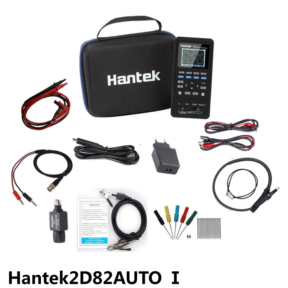 Hantek 2D82auto автомобильный осциллограф 4 в 1 2 канала Портативный цифровой осциллограф+ мультиметр+ Автомобильная диагностика+ ручной
