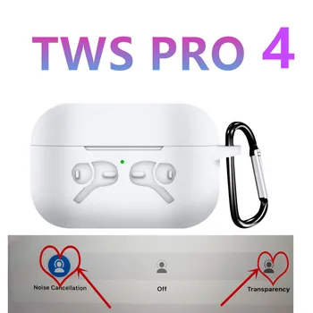 

TWS Pro 4 new Transparency Model ANC Wireless Bluetooth Earphone GPS and change name pk i500 i10000 i90000 pro i90000tws i100000