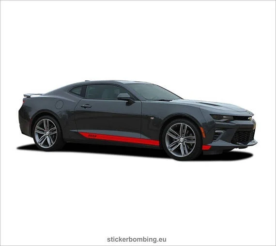 Для 1 комплекта/2 шт Chevrolet Camaro Нижняя панель двери полосы виниловая графика и комплекты наклеек