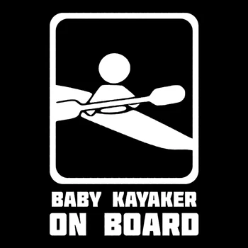 

30325# Baby kayaker on board car sticker reflective car decal waterproof stickers on car truck bumper rear window vinyl die cut