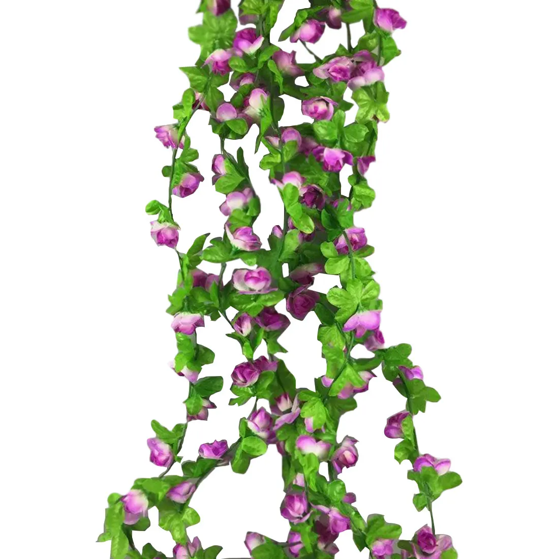 Purple 230 см шелк искусственный плюща розы лоза цветы лоза с зелеными листьями для дома Свадебные украшения поддельные листья diy висячая гирлянда - Цвет: Purple