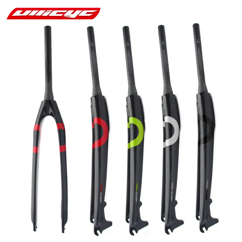 

Ullicyc Front Fork Bicycle Hard Fork Disc Brakes 26-Inch 27.5-Inch 29-Inch Cone Tube Mountain Bike Full Carbon Front Fork
