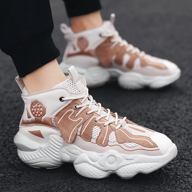 khaki Баскетбольная обувь мужская спортивная обувь смешанные цвета ультра Boost уличная тренд хип-хоп уличные баскетбольные кроссовки мужские кроссовки для тренировок - Цвет: khaki