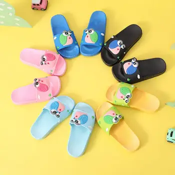 

2020 Shoes Slippers For Boy Girl Rainbow Shoes Summer Toddler Animal Kids Indoor Baby Slippers PVC Cartoon Kids Slippers