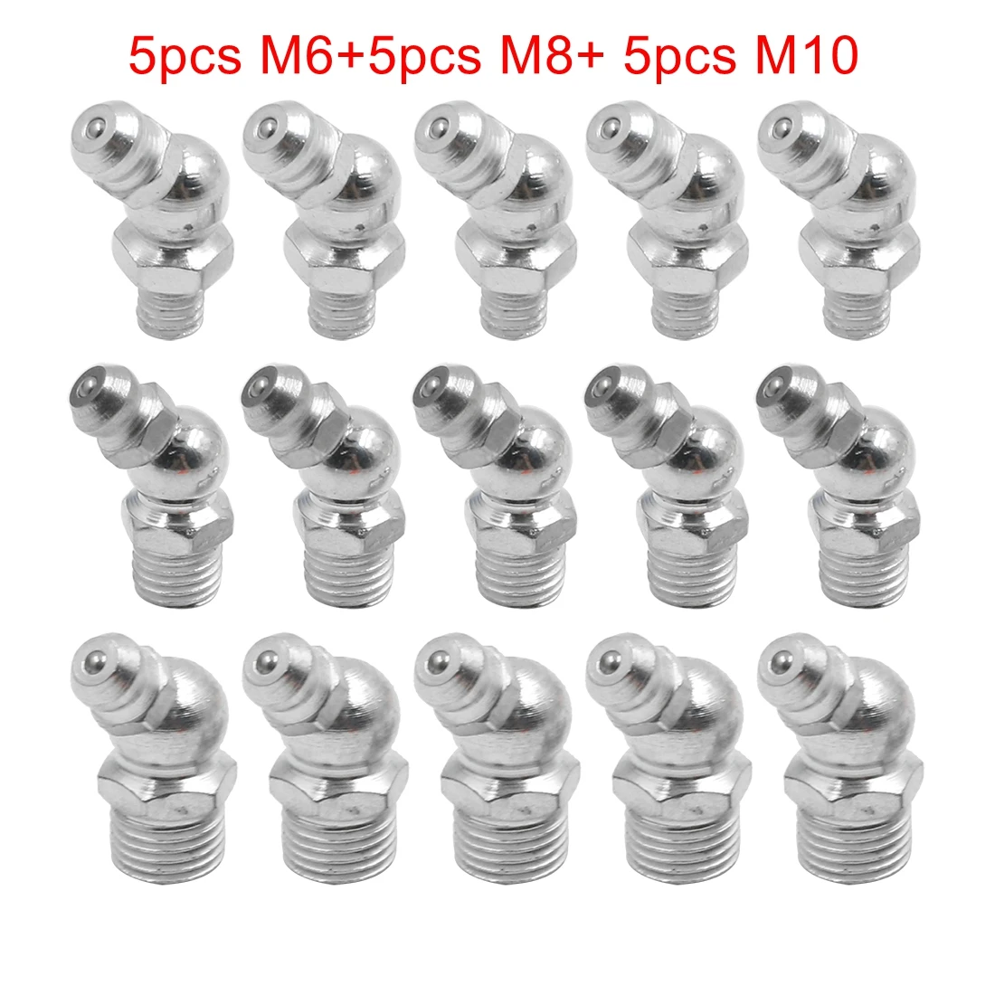 uxcell 4pcs M6 x 1 Stainless Steel 90 Degree Angle Grease Nipple Fitting for Car 