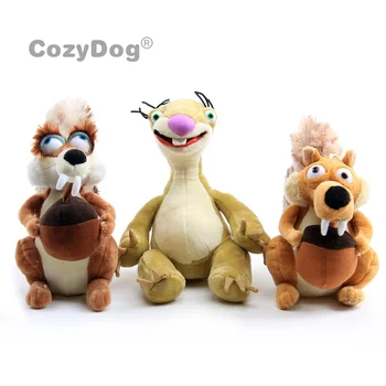 

3pcs/set Movie Squirrel and Sloth Plush Toys Doll Peluche Stuffed Animals Toys 20cm and 24cm Big Size Baby Kids Birthday Gift