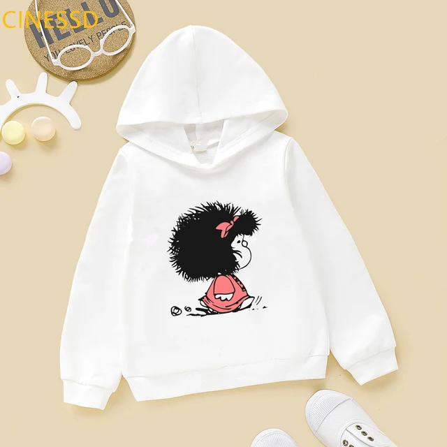 Mafalda Hoodie Children Harajuku Cute Funny Sweatshirt Winter 2020 Fashion Girls Clothes Unisex Tops Kids Teen Streetwear Fleece 0102021b