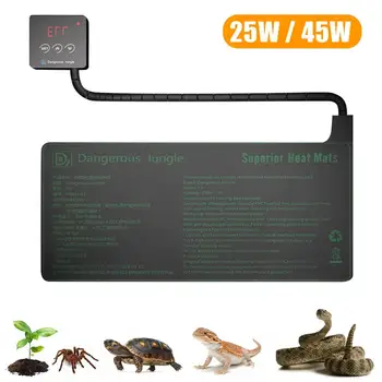 

45w/25w Reptile Heat Mat Terrarium Warmer Pet Warm Heating Pads Adjustable Temperature Waterproof Seedling Heat Mat ForReptiles