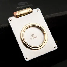 COHIBA одинарные лезвия острый сигарный нож из нержавеющей стали карманные гаджеты Zigarre нож инструменты кубинские курительные аксессуары для сигар 736A