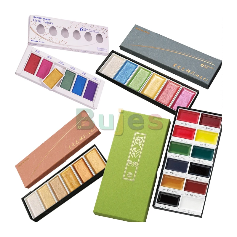 Kuretake Gansai Tambi Watercolor Paint MC20/Starry Pearl Gem 12V 18V 24V 36V 48V Colors watercolor painting set