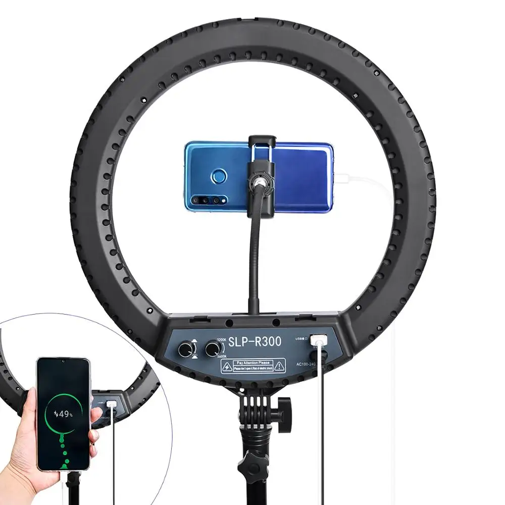  fosoto SLP-R300 Led Ring Light 60W 300 PCS Ring Lamp With Tripod Photographic lighting For Camera P - 4000127454305