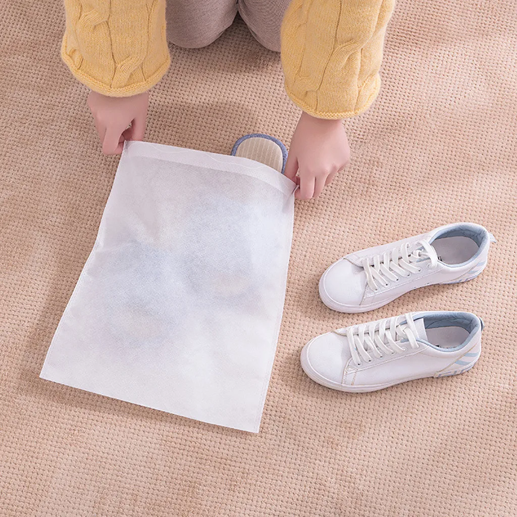 5 шт./компл. Нетканая сумка для хранения обуви путешествия рюкзак Drawstring пыли