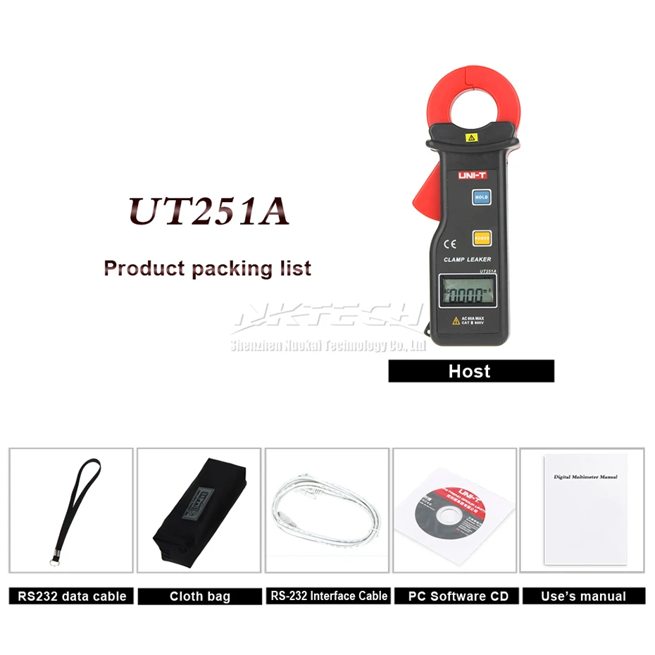 UNI T UT251A UT251C Тестер Утечки тока клещи измеритель высокой чувствительности