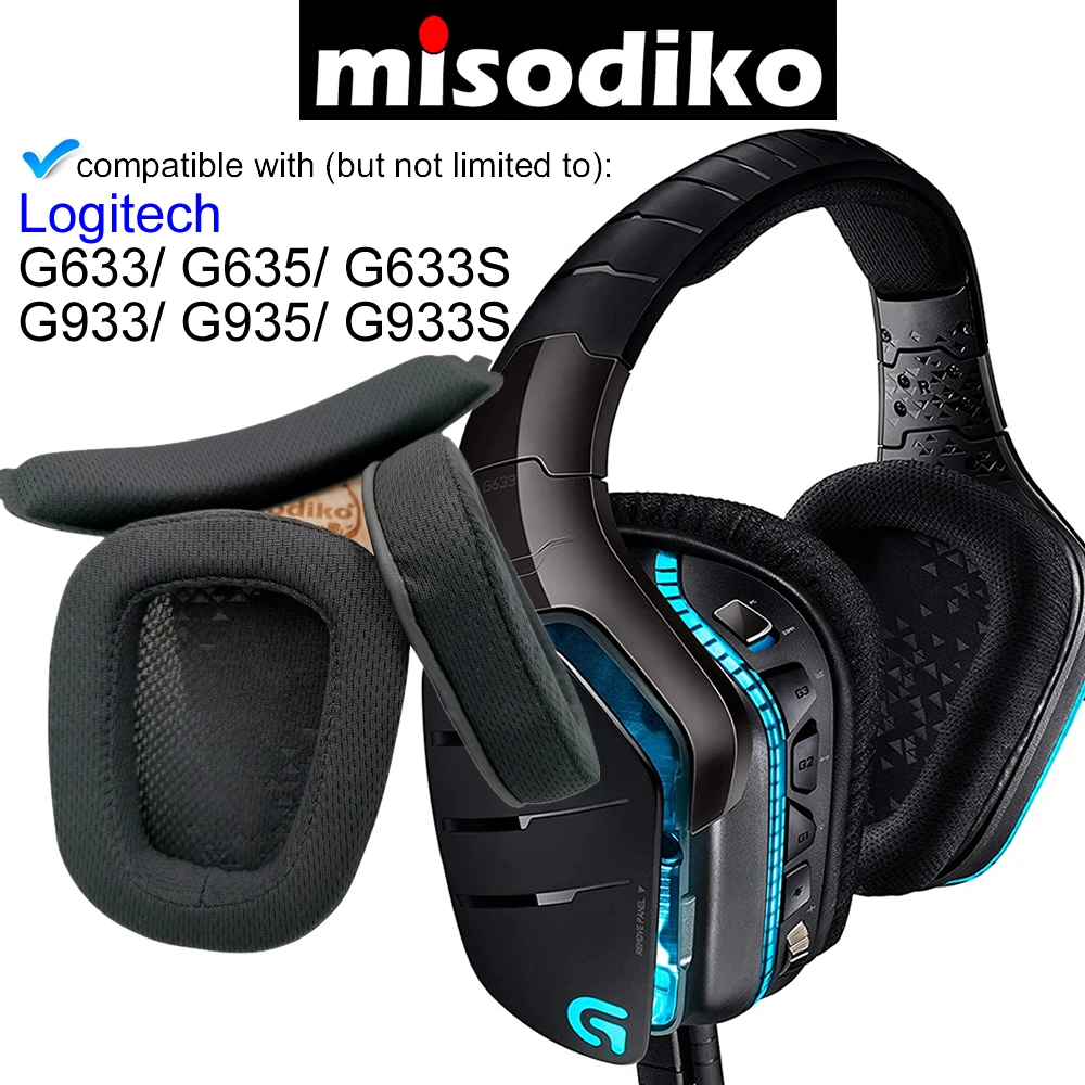 Комплект амбушюр misodiko для Logitech G633 G933 G635 G935 G633S G933S | Электроника