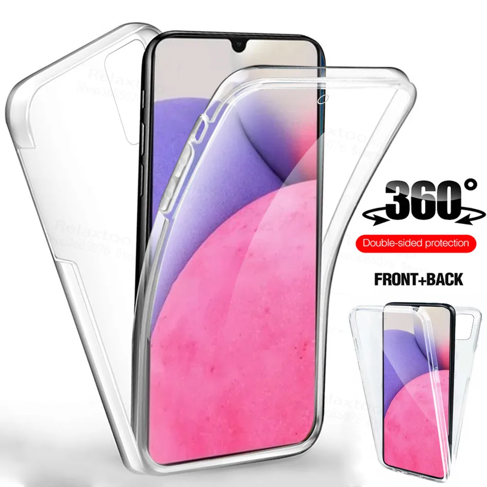 Coque Samsung A34 5G, Antichoc Housse avec Protection écran, 360 Degrés  Téléphone Etui Double Face Bumper Transparent Case Portable Intégrale Coque  pour Samsung Galaxy A34 5G - Noir