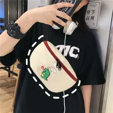 Новое поступление кошелек маленький динозавр женский Ins2019 стиль модная сумка на плечо холщовая сумка-мессенджер нагрудная сумка женская сумка