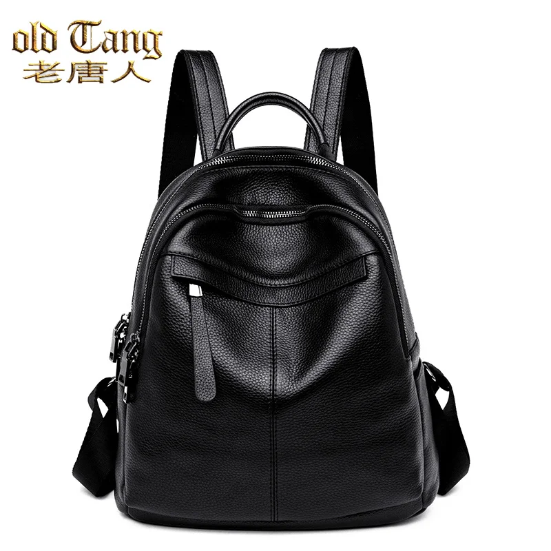 

OLD TANG Backpack Bags For Women 2020 Leather Fashion Travel Backpacks Students And Style Gift Casual Shoulder Bag