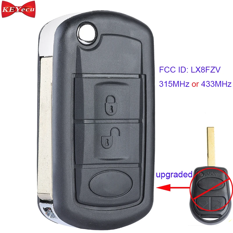 KEYECU для Land Rover Range 2002 2003 2004 2005 2006 обновленный дистанционный ключ Fob 315 МГц/433 МГц FCC ID: