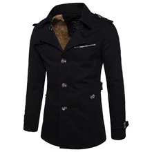 Ouma, Мужской плащ, толстый отложной воротник, эполеты, средней длины, пальто, мужская куртка большого размера